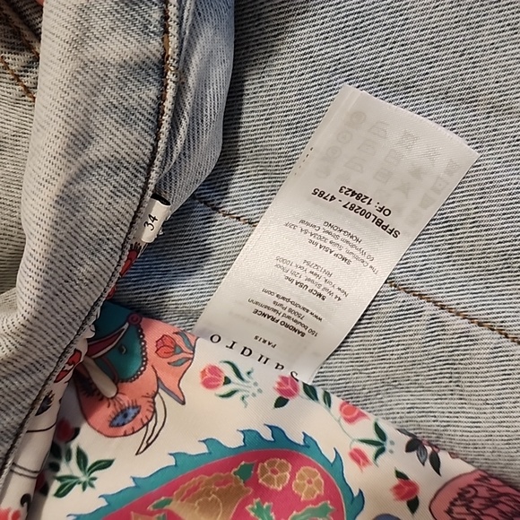 Sandro denim jacket size 34 - Picture 4 of 5